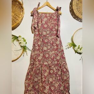 Free people floral dress tiered maxi dress